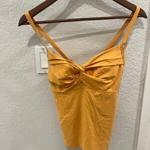 Athleta Yellow Strappy Swim Tank 38B/C